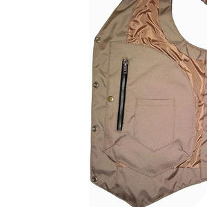 Chaleco de cuero transpirable de moda de alta calidad de diseño premium de invierno de cuero transpirable al aire libre en chaleco de estilo personalizado para hombres - Product Image 4