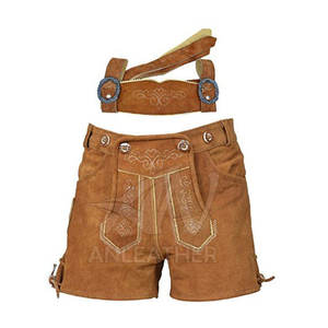 กางเกงขาสั้นสไตล์บาวาเรียนมาใหม่สำหรับผู้ชายกางเกงขาสั้นแบบผูกเชือกแบบลำลอง - Product Image 1