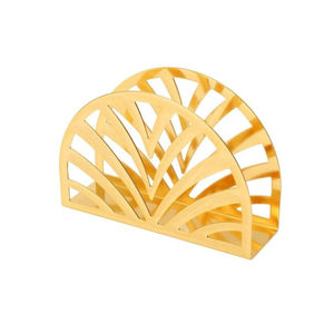 Design moderne Finition en cuivre poli Porte-serviettes Forme personnalisée Porte-serviettes de haute qualité Vaisselle de fête de mariage utilisée - Product Image 5