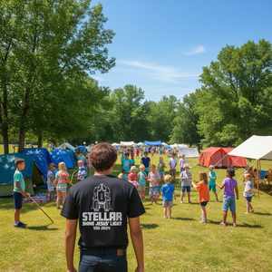 T-shirt Stellar Shine Jesus Light VBS 2024 pour enfants, unisexe, col rond, manches courtes, vêtements religieux pour l'église, cadeau - Product Image 3