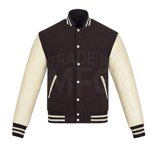 Mangas de cuero de calidad superior para chaqueta Lettermen Suministro directo de fábrica Tallas grandes Características de invierno cálido Estilo de calle alta - Product Image 1