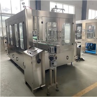 Machine de remplissage de boissons électrique automatique 3-en-1 avec pompe PLC pour bouteilles en plastique et en verre, eau pure, haute productivité
