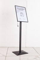 Offre Spéciale fond carré 50*70cm LED affiche signe boîte à lumière affichage unipolaire illuminé noir/argent/or publicité