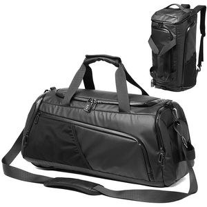 Pakistan Made New Arrival Wholesale Custom Logo <b>Overnight</b> Weekend Sports Gym <b>Bag</b> Waterproof Carry on Genuine <b>Leather</b> Duffel <b>Bag</b> - Product Image 2