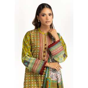 ชุดสูทผ้าชีฟองสีเขียวสไตล์โบฮีเมียนสำหรับผู้หญิง 3 ชิ้น ลายพิมพ์สำหรับฤดูใบไม้ผลิ/ฤดูร้อน ชุดเซ็ตเสื้อและกางเกงขาสั้น 2 ชิ้นเหนือเข่า พร้อมเสื้อท่อนบนแบบเป็นทางการ - Product Image 5