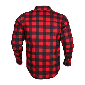 Chemise de moto ROUGE Chemise de bûcheron blindée pour hommes Chemise de bûcheron en flanelle pour moto - Product Image 6