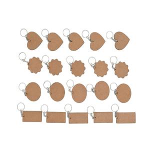 Logo personnalisé Porte-clés en bois de bambou Porte-clés promotionnel à sublimation avec porte-clés en bois blanc Mousquetons personnalisables - Product Image 6