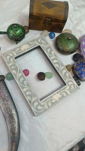 Cadre photo en incrustation d'os de chameau fabriqué à la main cadre miroir décor à la maison unique et exquis par Crescent Crafts - Product Image 5