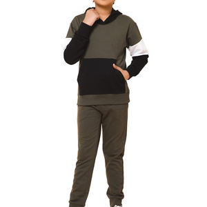 Conjunto de Chándal Deportivo de Invierno para Niños 2026, 100% Algodón, Sudadera Informal con Pantalones Jogger y Estampado - Product Image 1