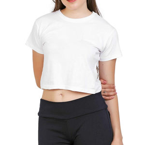 Nouveaux vêtements pour femmes, T-shirts en coton tricotés respirants pour femmes, manches courtes, décontractés, taille Plus, sport, Tops courts pour femmes - Product Image 6