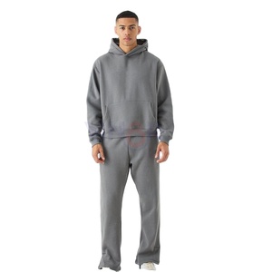 High Street Eco Friendly Hiver À Capuche Solide Hommes Survêtement Respirant Doux Polaire Tissu Personnalisé Logo Professionnel - Product Image 1