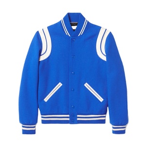 Chaqueta universitaria de tendencia superior para hombre, manga de cuero, logotipo personalizado, servicio OEM para invierno, chaqueta universitaria de estilo informal para hombre en Nurak - Product Image 1