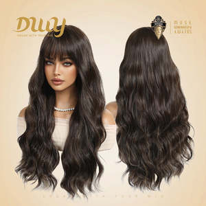 ลดราคา! วิกผมสังเคราะห์แบบไม่ต้องใช้กาว Ade-DWy ยาว 24 นิ้ว ทรงลอนคลื่นน้ำ สำหรับผู้หญิง วัสดุไฟเบอร์พร้อมเชือกผูกแบบใส - Product Image 4