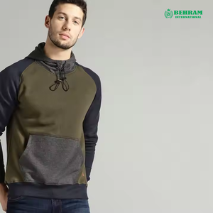 Tissu pour sweat à capuche uni en polyester/coton, molleton/polaire française, coupe classique, unisexe, épais, séchage rapide, respirant, pour l'hiver - Product Image 2