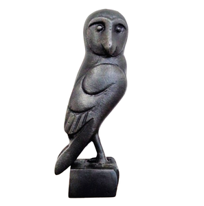 Vente chaude hibou oiseau en aluminium ornement Sculpture nouveau Design avec finition de Base noire en nickel doré objet de décoration en métal économique - Product Image 3
