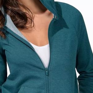 2024 nouvelle mode femmes 100% coton à capuche meilleure qualité bloc fourrure fermeture éclair hiver manteau lavé techniques multicolore à capuche - Product Image 5