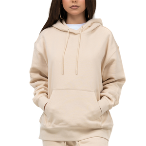 Vente en gros – Sweat à capuche tricoté oversize pour femme, hiver, avec logo personnalisé, manches longues, capuche intégrée, écologique et anti-plis - Product Image 1