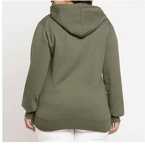 Sudadera de Forro Polar Extra Grande Personalizada para Invierno, Unisex, Manga Larga, para Mujeres y Hombres de Talla Grande, Sudadera con Capucha Lisa - Product Image 2