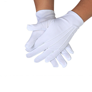Gant maçonnique de cérémonie en coton blanc avec logo personnalisé pour parade long gant formel en coton extensible en polyester pour le festival pour l'église - Product Image 2