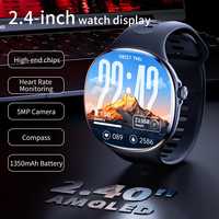 Smartwatch M100 con Display AMOLED 2.4'' 480x480, Fotocamera 5MP, 4G SIM, WiFi, GPS, NFC, Android 8.1, Chiamate Bluetooth, IP67, Fitness