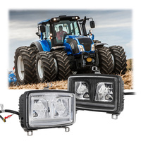 ECE R149 Valtra tracteur 3X5 pouces phare LED avec support 12V 24V blanc froid phare rectangulaire à faible faisceau de route