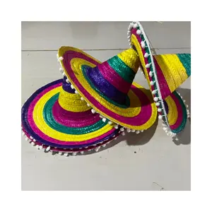 Хит пляж в стиле: разноцветная шляпа сомбреро для путешествий и для пляжа