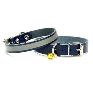 Cagnolino riflettente collare per gatto e cucciolo 1.0x19 cm blu piccolo