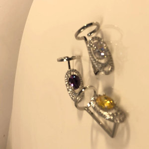 Anelli Regolabili con Diamanti Placcati in Argento, Oro e Oro Rosa, Eleganti Anelli a Grappolo con Placcatura in Oro 18K - Product Image 4