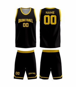 High Quality Custom Basketball Wear Reversible Uniform Basketball Clothes Club Team Black Basketball Uniform Set - Product Image 5