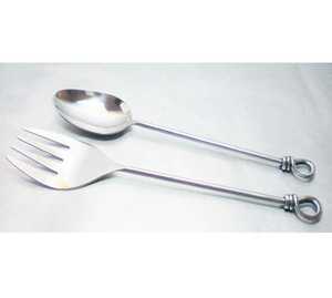 Juego de Servir Ensaladas de Diseño Nuevo, Juego de Tenedores y Cucharas para Servir de Acero Inoxidable, Herramientas para Mezclar Ensaladas de Cocina al Mejor Precio - Product Image 3