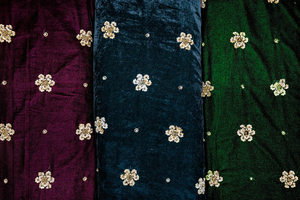 Elegante tela de terciopelo Jacquard con bordado de lentejuelas para vestidos de novia de lujo, vestidos de noche y ropa exclusiva para eventos especiales - Product Image 5