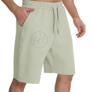 Short de course pour hommes avec fermeture à taille élastique Taille moyenne Type solide Motif uni Tissu en toile teint OEM Service disponible - Product Image 2
