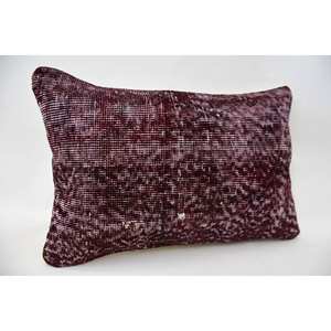 Patrón Vintage lana púrpura Kantha mosaico Paisley paneles uva Patchwork almohada 16x24 pulgadas técnica tejida - Product Image 2