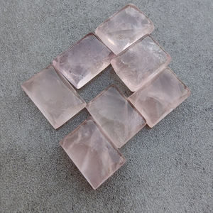 AAA + Qualité Naturel Rectangle Forme Rose Quartz Cabochon Dos Plat Calibré Pierres Précieuses En Vrac Toutes Les Tailles Disponibles pour La Vente En Gros - Product Image 4
