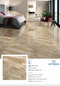 Efecto de mármol Serie brillante Piso Cerámica Serie brillante Azulejos esmaltados pulidos de porcelana completa vitrificados 600x600mm 600x1200mm - Product Image 4