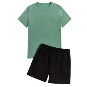 Conjunto de Camiseta y Pantalones Cortos, Traje de Verano de Dos Piezas para Hombre - Product Image 1