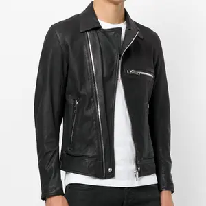 Veste en cuir pour homme-Légère et confortable-Trajet quotidien ou week-end-vestes en cuir - Product Image 1
