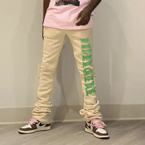 Casual Wear Running Fitness Wear Flare Sweatpants Loose Fit Men Flare Sweatpants With <b>Screen</b> Printed Logo Design - Product Image 3