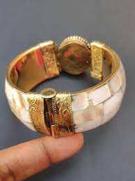 Bracelet en incrustation d'os fabricant indien bijoux de mode Bracelet en os vintage pour utilisation de mariage Bijoux en incrustation d'os élégants - Product Image 6