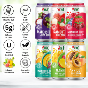 Bebida de jugo de mango natural con sabor a 330ml (11,1 FlOz) Bebida DE FÁBRICA DE Vietnam | Sin azúcar-Muestra gratis Etiqueta privada - Product Image 3