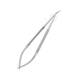 Tijeras Quirúrgicas Microquirúrgicas Profesionales Reutilizables de 165 mm, Puntas Anguladas de 15 mm y 25 mm, Instrumento de Neurocirugía de Alta Calidad, Acero Inoxidable - Product Image 4