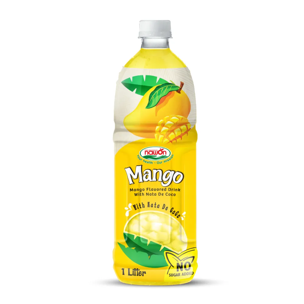 Jus chaud pour les vacances d'été-jus de mangue avec Nata de Coco-bouteille de 1 Litre de bon goût