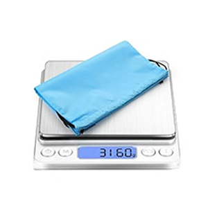 Bolsa con cordón azul personalizada de 41,6 cm/16,4 pulgadas, tamaño pequeño, estilo plegable, hecha de poliéster duradero para gimnasio, camping, con logotipo - Product Image 3
