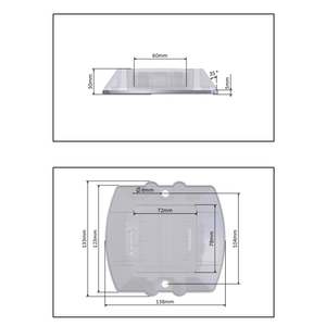 Bouton routier solaire clignotant rouge avec réflecteur blanc haute visibilité en polyuréthane (PU) et matériau PC pour balise de signalisation routière - Product Image 4
