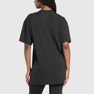 Camiseta ligera de gran tamaño de algodón 100% a precio asequible hecha a medida de alta calidad para mujer, camiseta en blanco de Color sólido - Product Image 3