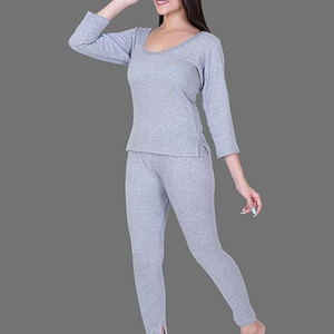 <b>Women</b> Soft Silk <b>Thermal</b> Pyjama Set Half Sleeve Top Pants Breathable Sleepwear Suit Velour 2026 - Product Image 6
