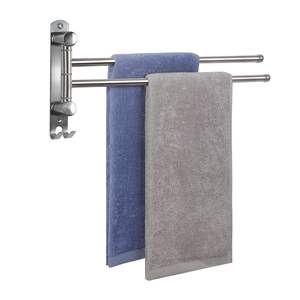 Ensemble d'accessoires de salle de bain en acier inoxydable 304 de luxe moderne, 5 pièces, montage mural avec finition chromée pour la maison ou l'hôtel, porte-serviettes - Product Image 6