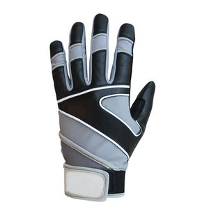 Gants de frappe de baseball à manchette courte et longue Logo personnalisable Couleur Gants de frappeur en cuir de vachette véritable - Product Image 2