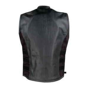 <b>Leather</b> Motorbike Vest New Mens Biker Vest Cowhide <b>Leather</b> Vest - Product Image 6