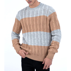 2024 Logo personnalisé Odm hommes chandails pull tricots hiver col rond tricoté coton concepteur pull en tricot personnalisé - Product Image 2